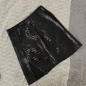 motel rocks leather skirt